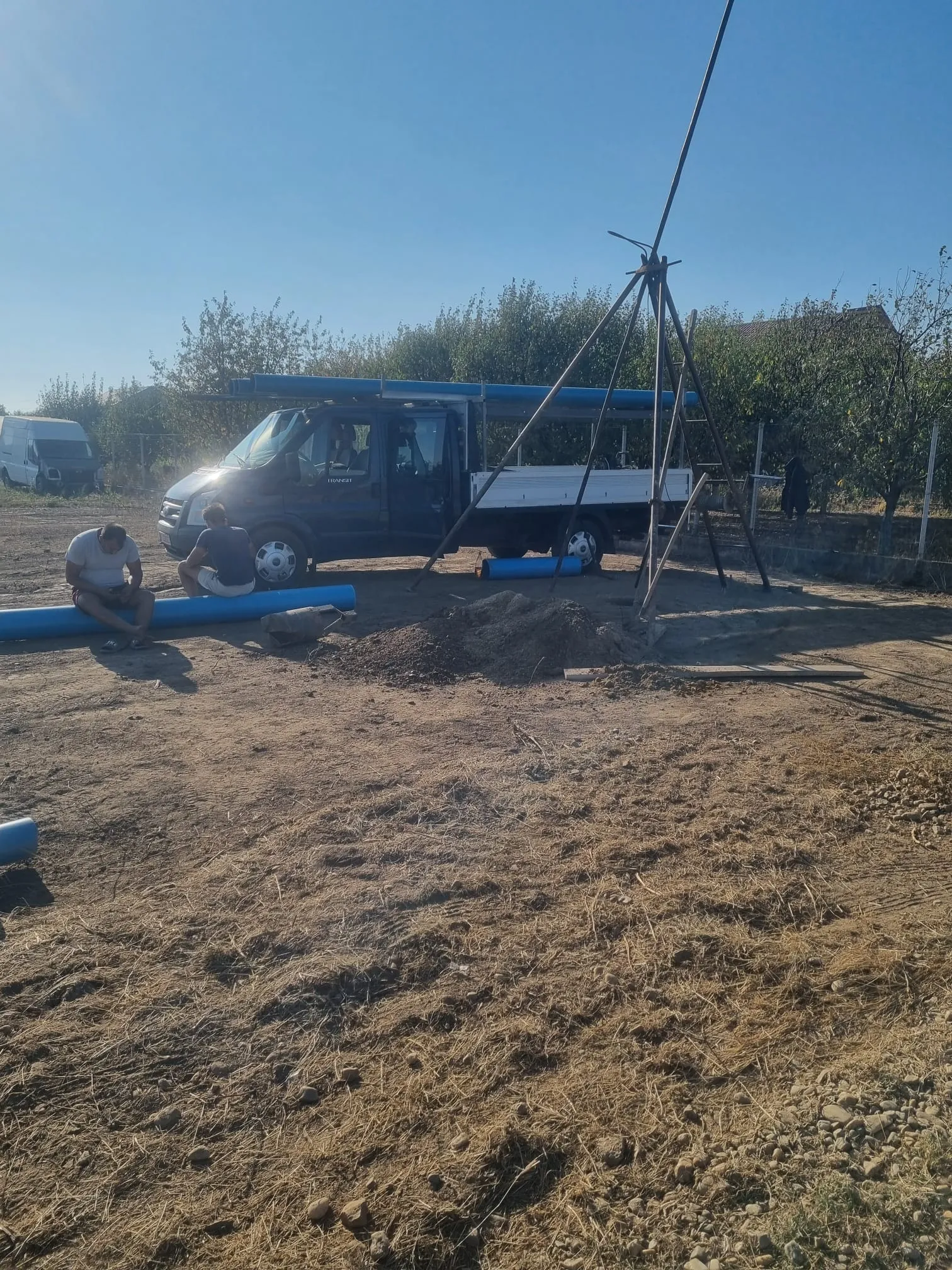 Lucrare foraj puț de apă executat în Ilfov